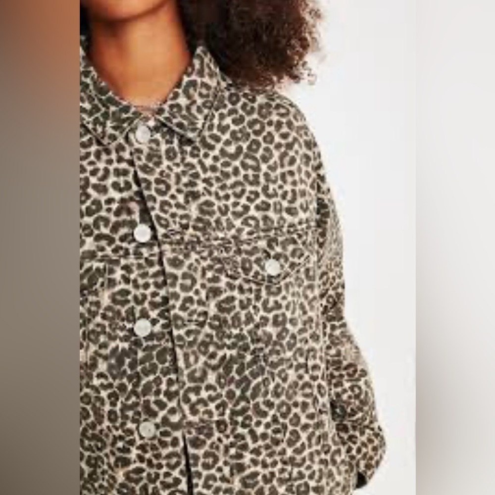 Urban Outfitters BDG leopard print twill western trucker jacket